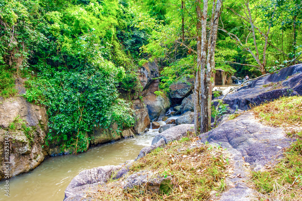 Water fall scenery wildlife at Nam Tok Kao Jones, Suan Phueng, Ratchaburi, Thailand Water fall scenery wildlife at Nam Tok Kao Jones, Suan Phueng, Ratchaburi, Thailand