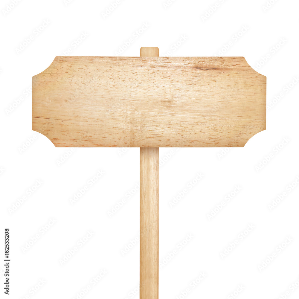 Wooden sign isolated on white Wooden sign isolated on white