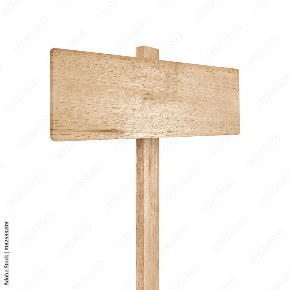 Wooden sign isolated on white Wooden sign isolated on white