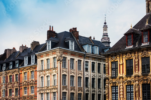 antique building view in Old Town Lille, France