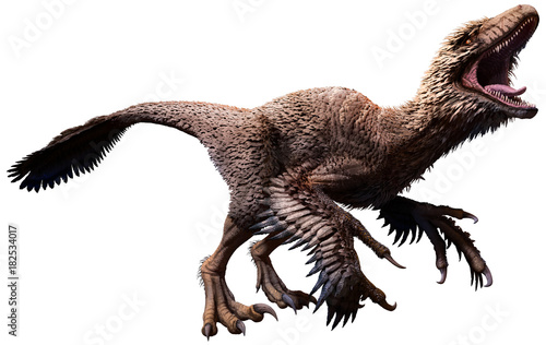 dakotaraptor from the Cretaceous era 3D illustration