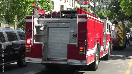 Fire brigade truck in santiago, Chile