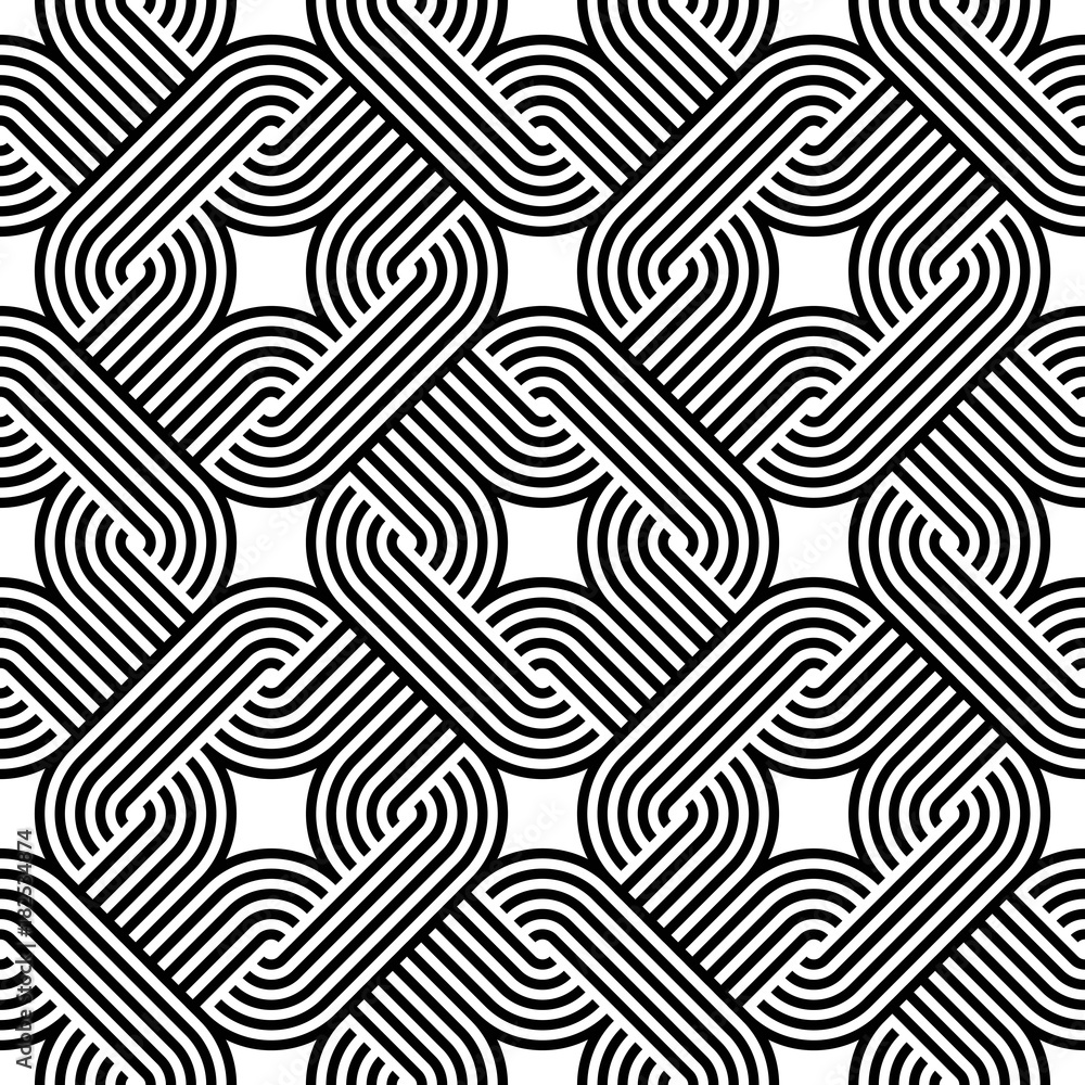 Vector seamless texture. Modern geometric background. Monochrome repeating pattern with squares.