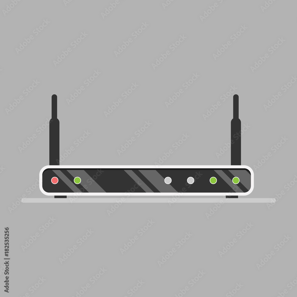 Wi-Fi router isolated on grey background Wi-Fi router isolated on grey background