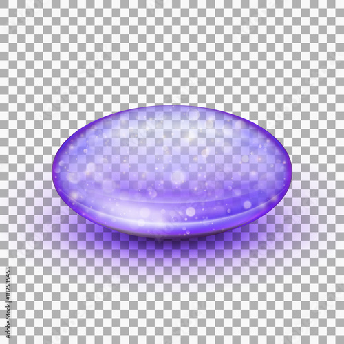 Transparent soft gel capsule. EPS 10