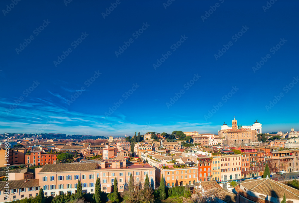 Rome skyline panorama
