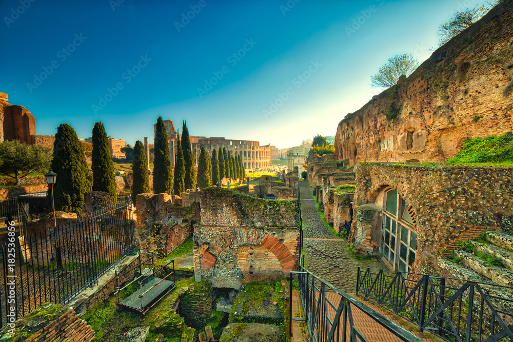 Rome skyline panorama