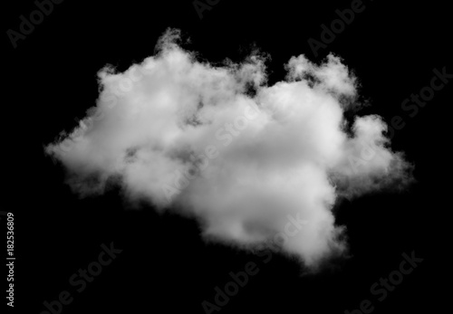 white Cloud on black background,