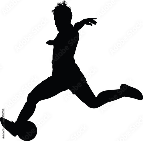 soccer women silhouette. girl play soccer