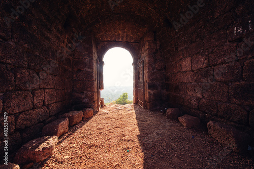 Old gates in Goa. Indian Fort.