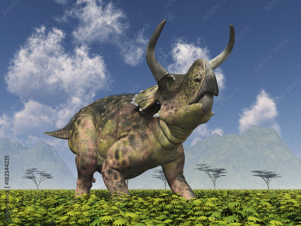 Fototapeta premium Dinosaurier Nasutoceratops
