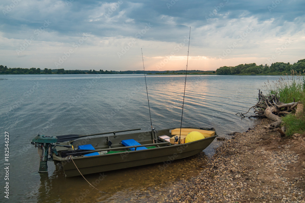 fishing boat at evening