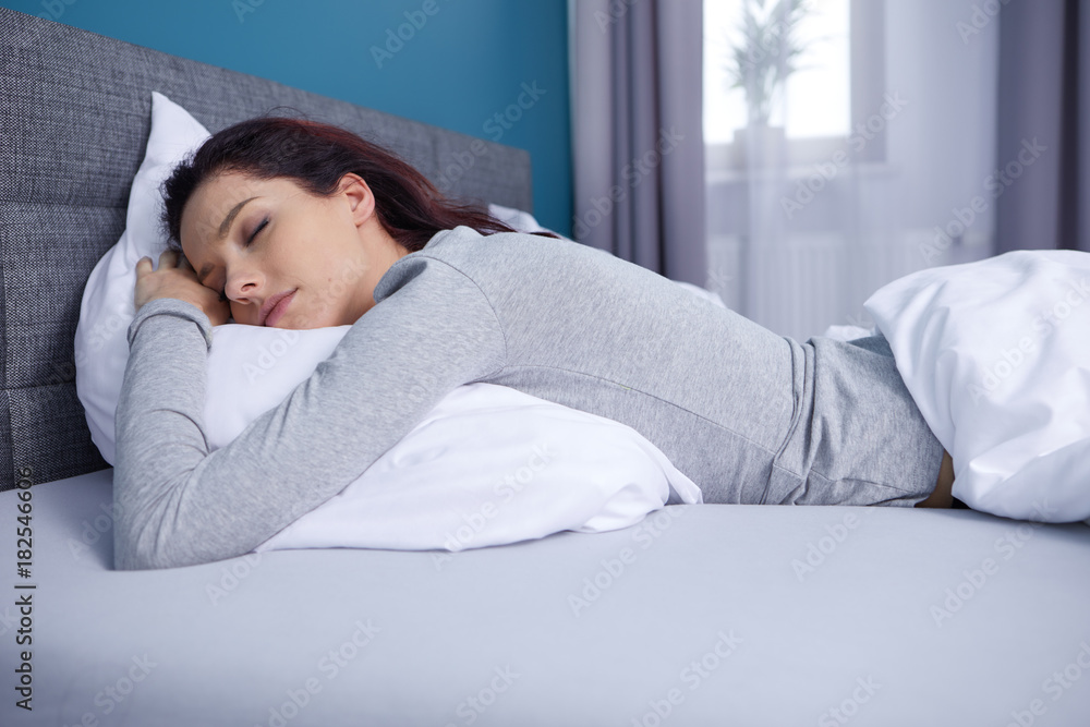 beautiful girl sleeps in the bedroom beautiful girl sleeps in the bedroom