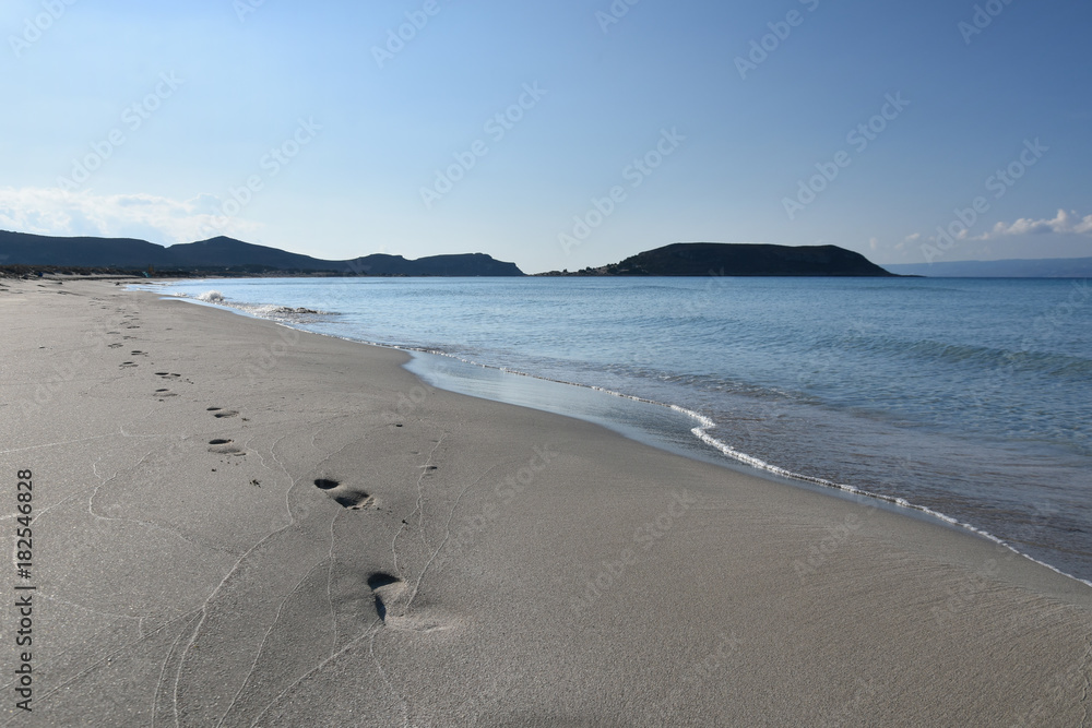 End of summer season on Simos Beach, Elafonisos Island, South Greece End of summer season on Simos Beach, Elafonisos Island, South Greece