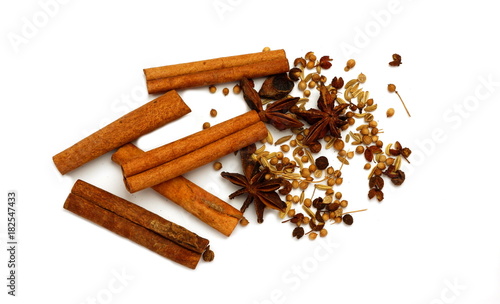 Wallpaper Mural herbal set ,cinnamon, isolated on white background Torontodigital.ca