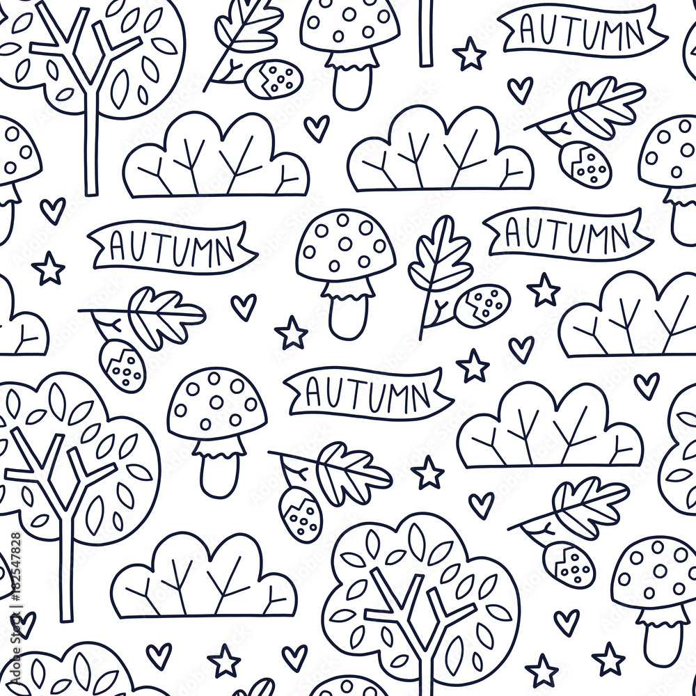 Obraz premium vector doodles pattern