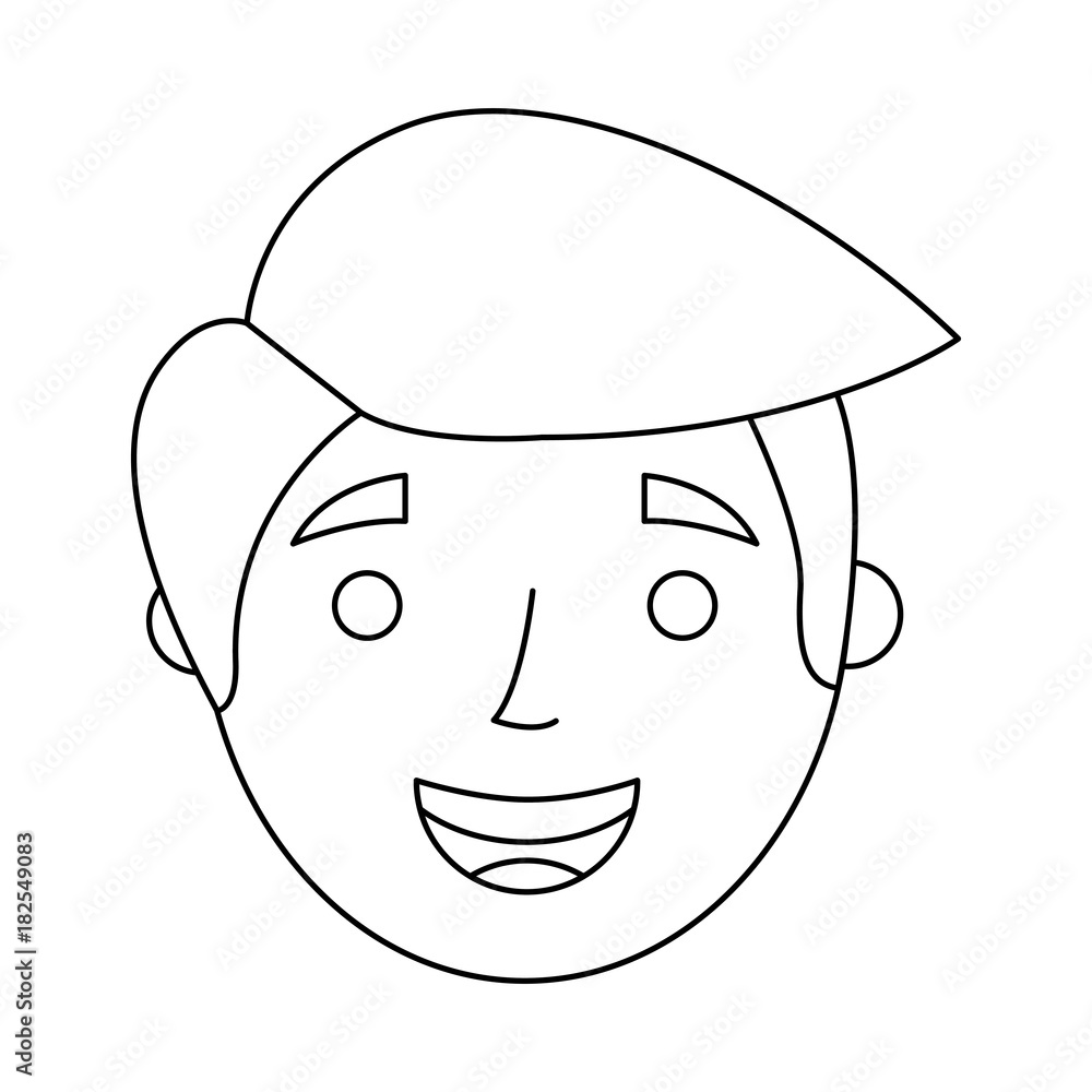 the face old man profile avatar grandfather vector illustration the face old man profile avatar grandfather vector illustration