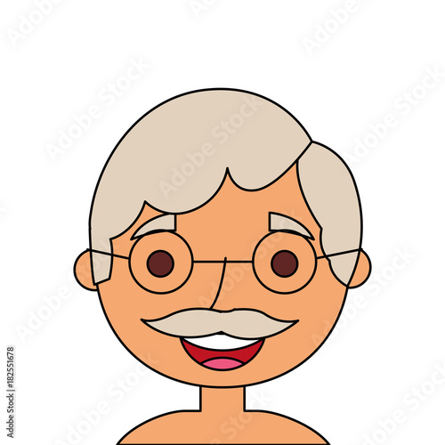 Wallpaper Mural the face old man profile avatar of the grandfather vector illustration Torontodigital.ca