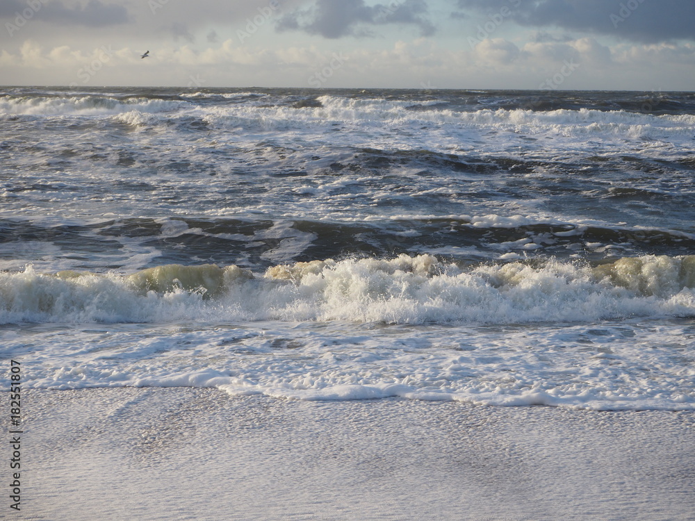 Blick auf den Atlantik an der Küste von Hörnum auf Sylt
