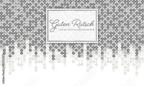 Canvas Print Silvester Grußkarte - Guten Rutsch (Weiß)