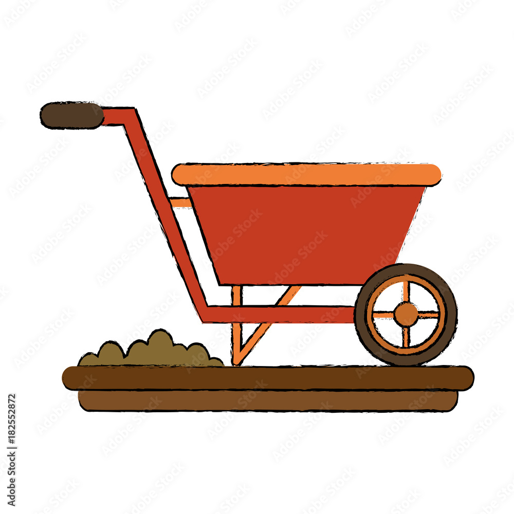 Wheelbarrow construction tool icon vector illustration graphic design Wheelbarrow construction tool icon vector illustration graphic design