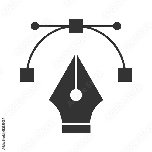 Fountain pen nib glyph icon