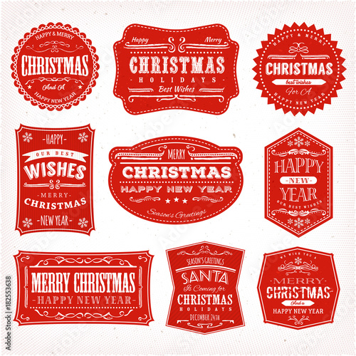 Christmas Frames, Banners And Badges