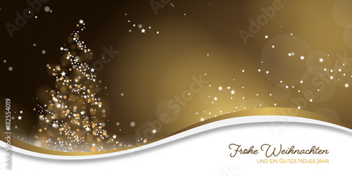 Weihnachten Lichterbaum - Gold DE