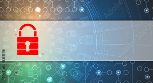 Cybersecurity and information or network protection. Future technology web services for business and internet project