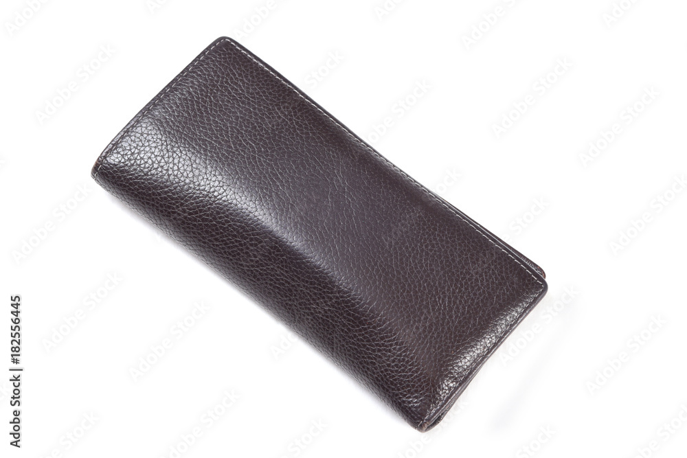 Dark brown wallet isolated Dark brown wallet isolated
