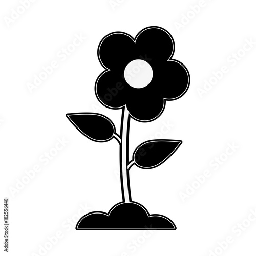 Beautiful flower planted icon vector illustration graphic design