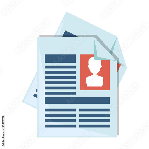 curriculum vitae isolated icon vector illustration design