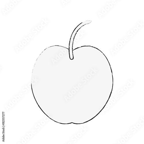 Delicious apple fruit icon vector illustration graphic design