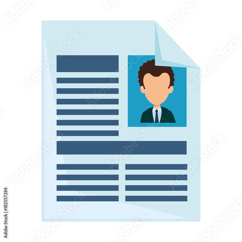 curriculum vitae isolated icon vector illustration design
