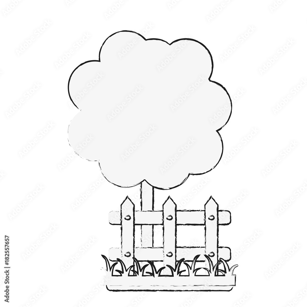 tree in garden icon vector illustration graphic design tree in garden icon vector illustration graphic design