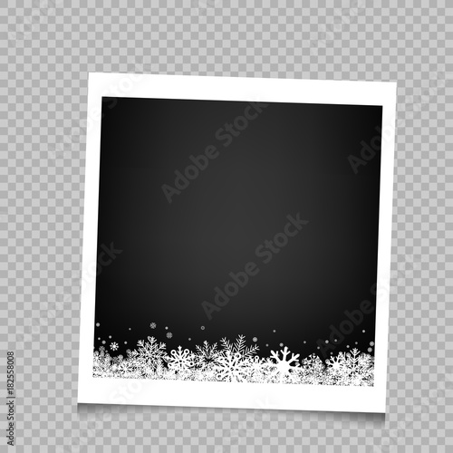 Christmas snow photo frame