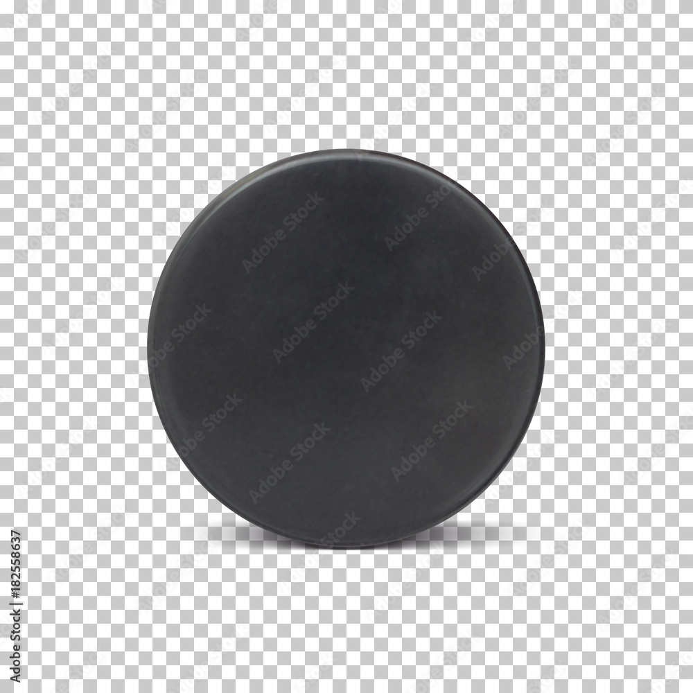 Fototapeta premium Realistic ice hockey puck.
