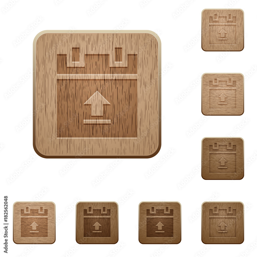 Upload schedule data wooden buttons Upload schedule data wooden buttons