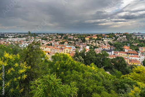 Plovdiv old town viewed from Sahat Tepe, Bulgaria. Plovdiv will be European Capital of Culture in 2019.