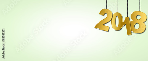 Silvester 2018 - Banner (in Gold/ Grün)