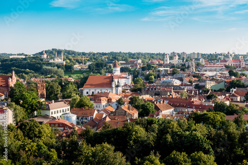 view of downtown in Vilnius city, Lithuanian