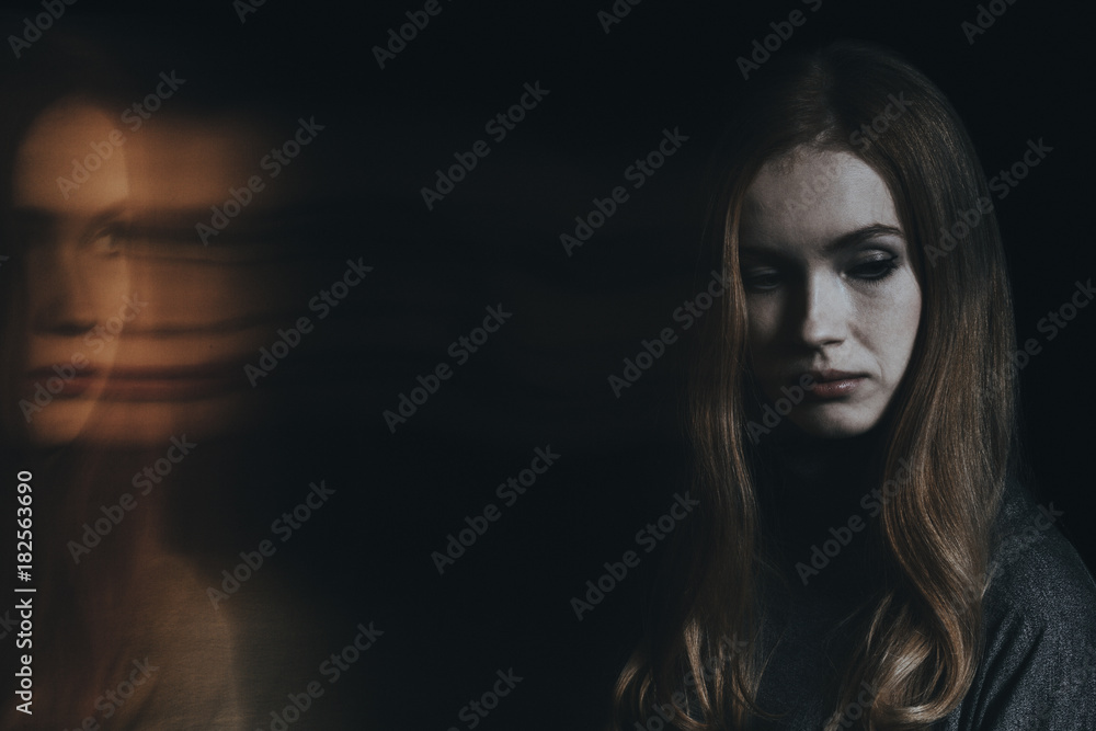 Woman with split personality Woman with split personality
