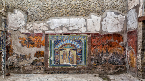 Ercolano (Italy) - Archaeological area. Mosaics of the House of Neptune and Amphitrite