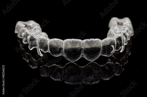 Invisalign braces or retainer isolated on white