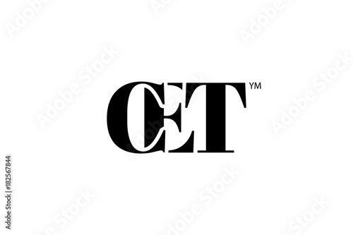 CET Logo Branding Letter. Vector graphic design. Useful as app icon, alphabet combination, clip-art, and etc.