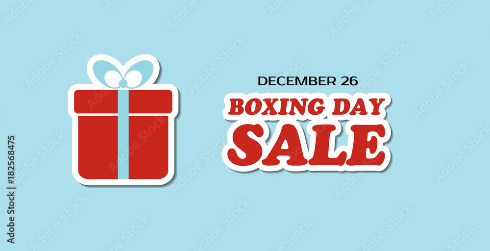 Boxing day sale vector banner