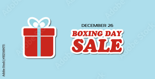 Boxing day sale vector banner