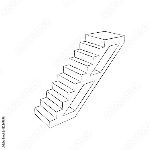 Stairway. Isolated on white...