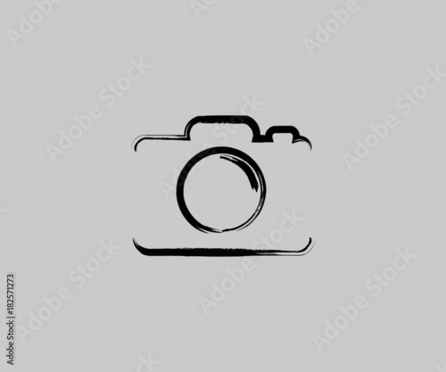 camera logo icon Vector Grunge 