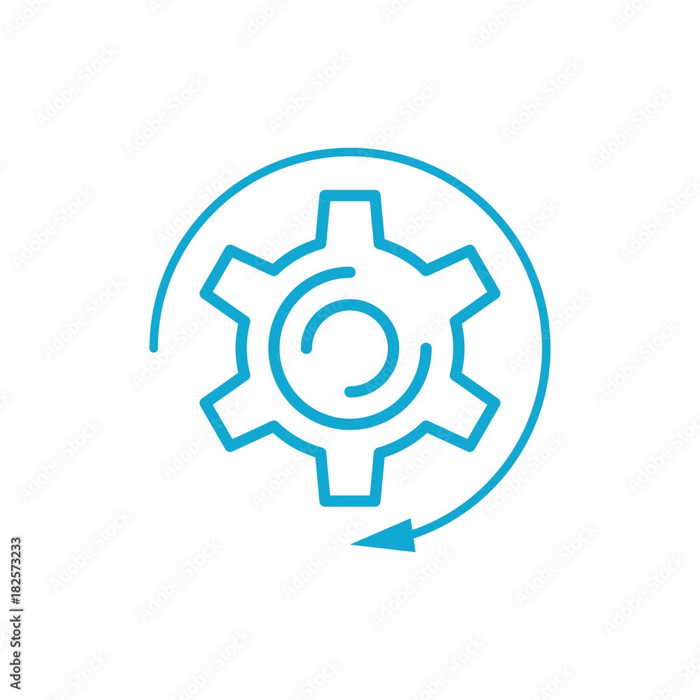 Blue Gear Infographic Element Vector Illustration Blue Gear Infographic Element Vector Illustration